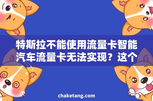 特斯拉不能使用流量卡智能汽车流量卡无法实现？这个需求解决方案让你惊喜不断！