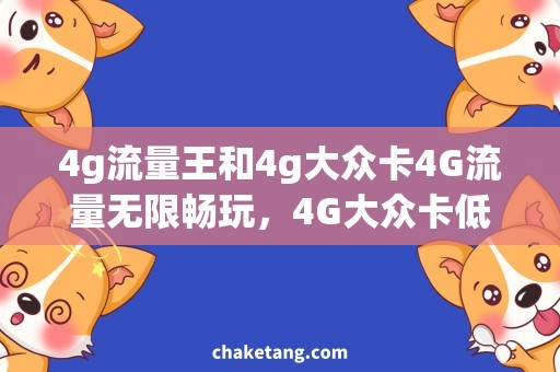 4g流量王和4g大众卡4G流量无限畅玩，4G大众卡低价抢购