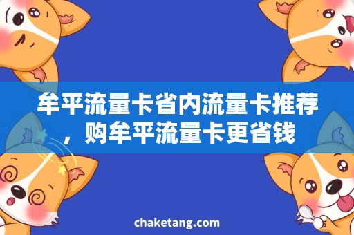 牟平流量卡省内流量卡推荐，购牟平流量卡更省钱