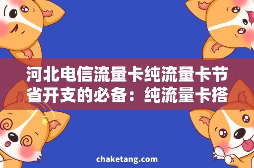 河北电信流量卡纯流量卡节省开支的必备：纯流量卡搭载河北电信，畅享高速上网！