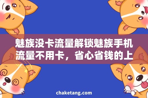 魅族没卡流量解锁魅族手机流量不用卡，省心省钱的上网神器