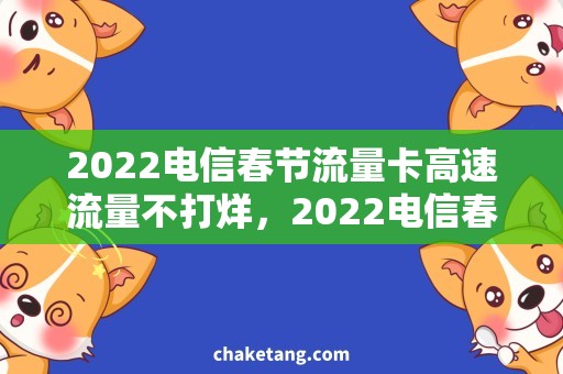 2022电信春节流量卡高速流量不打烊，2022电信春节流量卡为你保驾护航！