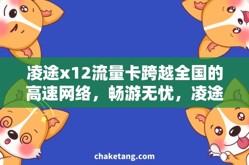 凌途x12流量卡跨越全国的高速网络，畅游无忧，凌途X12流量卡震撼上线！