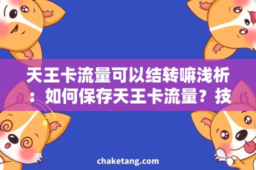 天王卡流量可以结转嘛浅析：如何保存天王卡流量？技巧分享