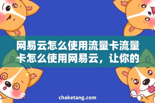 网易云怎么使用流量卡流量卡怎么使用网易云，让你的流量不再浪费！