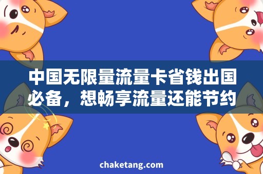 中国无限量流量卡省钱出国必备，想畅享流量还能节约成本？淘汰漫游费，中国无限量流量卡来袭！