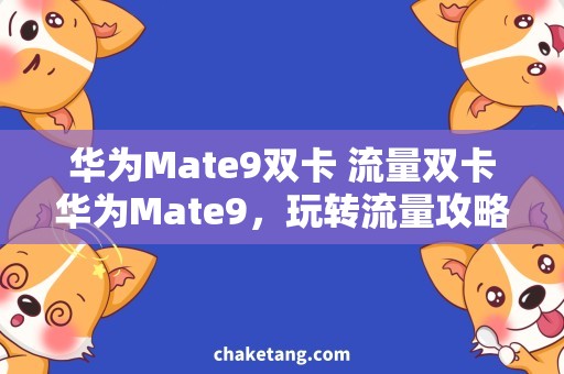 华为Mate9双卡 流量双卡华为Mate9，玩转流量攻略