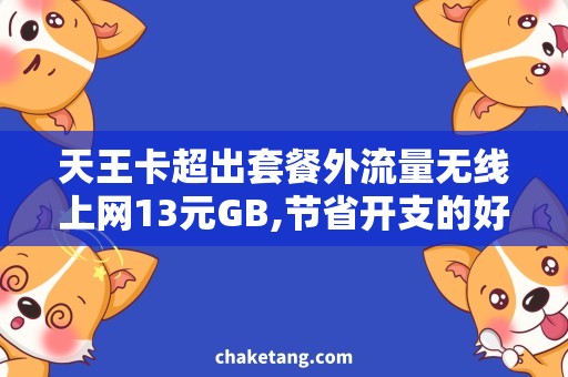 天王卡超出套餐外流量无线上网13元GB,节省开支的好方式