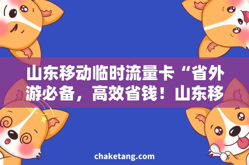 山东移动临时流量卡“省外游必备，高效省钱！山东移动临时流量卡推荐”