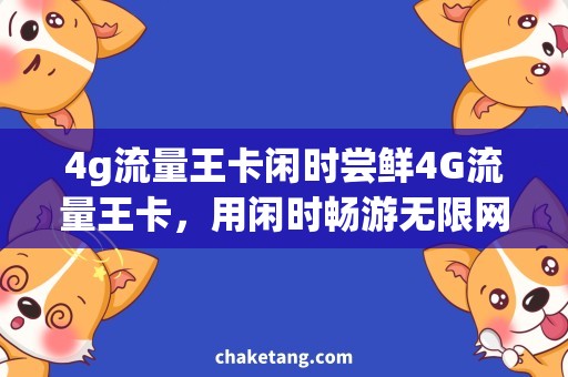 4g流量王卡闲时尝鲜4G流量王卡，用闲时畅游无限网络世界