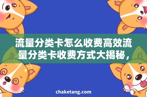 流量分类卡怎么收费高效流量分类卡收费方式大揭秘，让你省钱又省心！