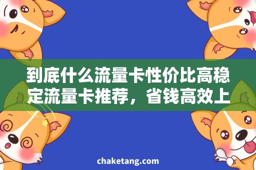 到底什么流量卡性价比高稳定流量卡推荐，省钱高效上网神器！