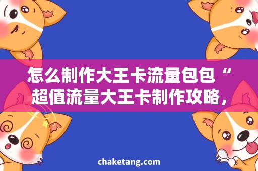 怎么制作大王卡流量包包“超值流量大王卡制作攻略，让你上网无忧！”