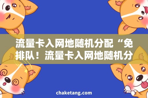 流量卡入网地随机分配“免排队！流量卡入网地随机分配，让你轻松上网！”