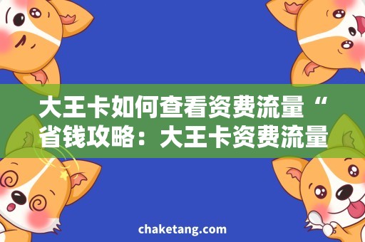 大王卡如何查看资费流量“省钱攻略：大王卡资费流量查询技巧揭秘”