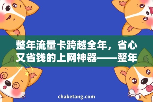 整年流量卡跨越全年，省心又省钱的上网神器——整年流量卡！