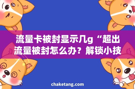 流量卡被封显示几g“超出流量被封怎么办？解锁小技巧详解”