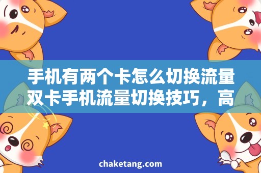 手机有两个卡怎么切换流量双卡手机流量切换技巧，高效省钱指南