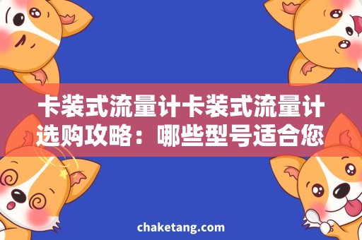 卡装式流量计卡装式流量计选购攻略：哪些型号适合您的使用需求？