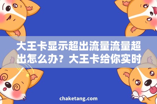 大王卡显示超出流量流量超出怎么办？大王卡给你实时显示！