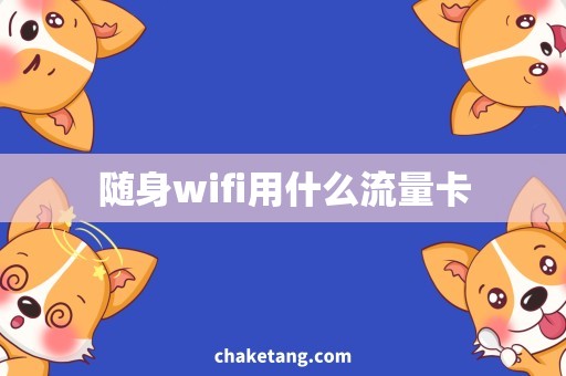 随身wifi用什么流量卡