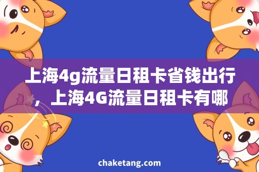 上海4g流量日租卡省钱出行，上海4G流量日租卡有哪些优惠？