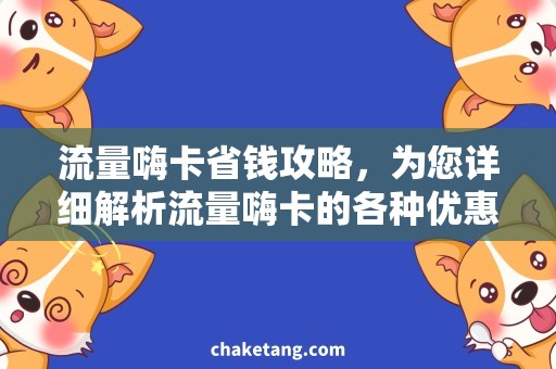 流量嗨卡省钱攻略，为您详细解析流量嗨卡的各种优惠办法