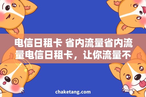 电信日租卡 省内流量省内流量电信日租卡，让你流量不用愁！