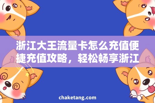 浙江大王流量卡怎么充值便捷充值攻略，轻松畅享浙江大王流量卡