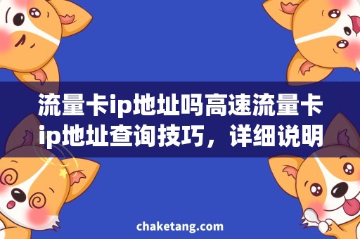 流量卡ip地址吗高速流量卡ip地址查询技巧，详细说明如何获取ip地址