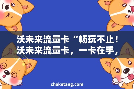 沃未来流量卡“畅玩不止！沃未来流量卡，一卡在手，通行全国！”