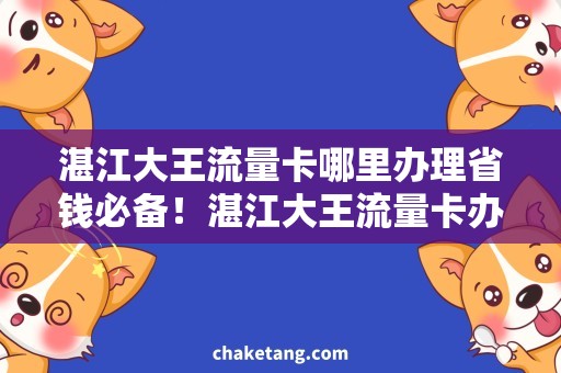 湛江大王流量卡哪里办理省钱必备！湛江大王流量卡办理攻略详解