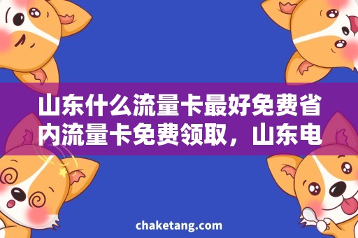 山东什么流量卡最好免费省内流量卡免费领取，山东电信最佳选择！