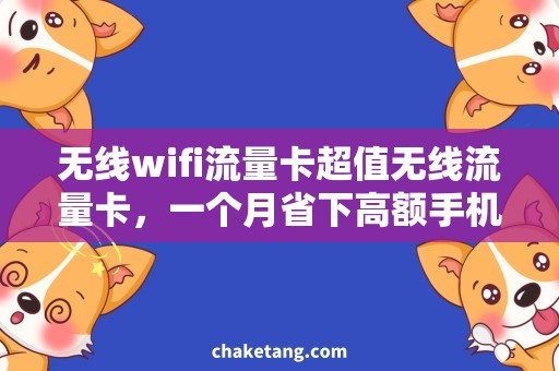 无线wifi流量卡超值无线流量卡，一个月省下高额手机费！