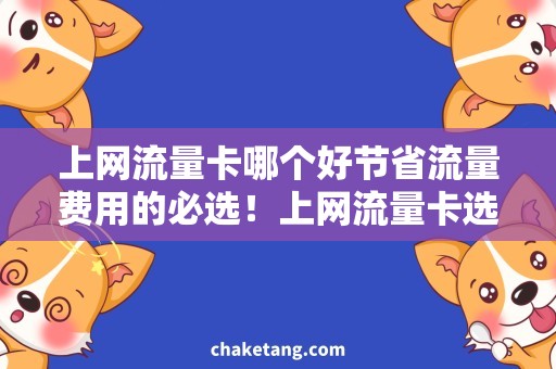 上网流量卡哪个好节省流量费用的必选！上网流量卡选择攻略