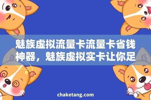 魅族虚拟流量卡流量卡省钱神器，魅族虚拟实卡让你足不出户畅游网络