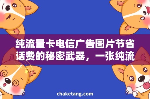 纯流量卡电信广告图片节省话费的秘密武器，一张纯流量卡让广告图片看个够！