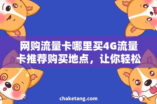 网购流量卡哪里买4G流量卡推荐购买地点，让你轻松畅享购物节