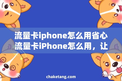 流量卡iphone怎么用省心流量卡iPhone怎么用，让你随时畅游网络