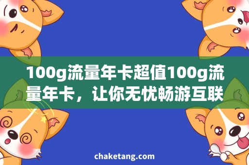 100g流量年卡超值100g流量年卡，让你无忧畅游互联网