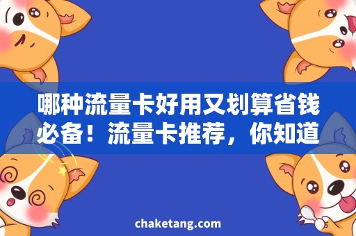 哪种流量卡好用又划算省钱必备！流量卡推荐，你知道哪种流量卡好用又划算吗？