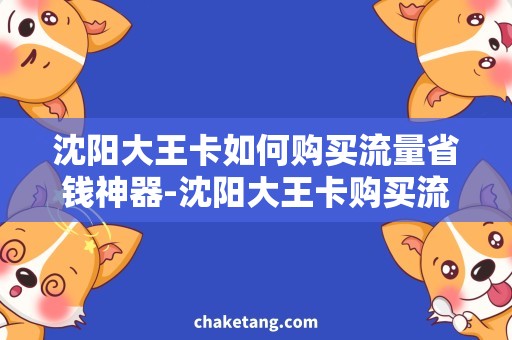 沈阳大王卡如何购买流量省钱神器-沈阳大王卡购买流量攻略汇总