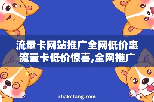 流量卡网站推广全网低价惠流量卡低价惊喜,全网推广优选