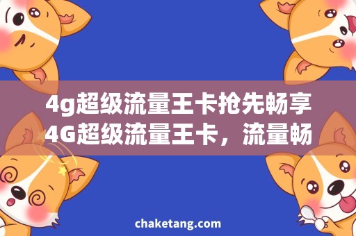 4g超级流量王卡抢先畅享4G超级流量王卡，流量畅游不停歇