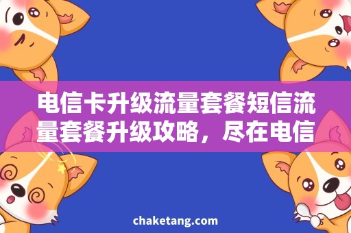 电信卡升级流量套餐短信流量套餐升级攻略，尽在电信卡短信使用指南