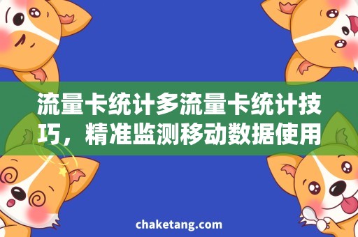 流量卡统计多流量卡统计技巧，精准监测移动数据使用情况！