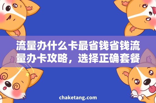 流量办什么卡最省钱省钱流量办卡攻略，选择正确套餐才能省更多！