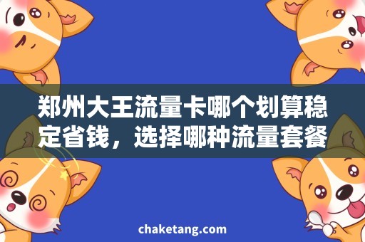 郑州大王流量卡哪个划算稳定省钱，选择哪种流量套餐最优？