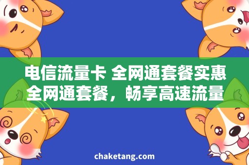 电信流量卡 全网通套餐实惠全网通套餐，畅享高速流量尽在电信流量卡