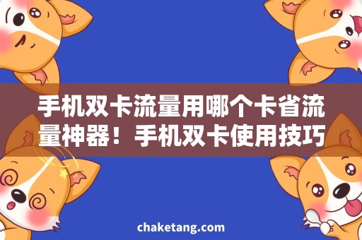 手机双卡流量用哪个卡省流量神器！手机双卡使用技巧揭秘